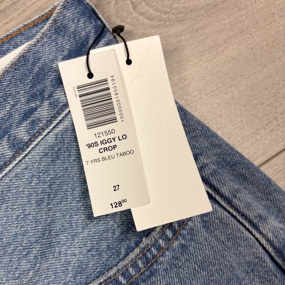 Denim Forum Womens The 90s Iggy Low Rise Cropped Straight Jeans Blue Size 27 - Picture 5 of 10